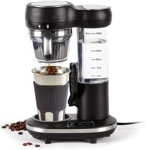 All One Automatic Drip Coffee Maker Built-in Stainless Steel Blade Grinder 6-Cup Capacity Class Energy Efficiency for
