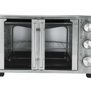 All Stainless Steel Double Door 23L French Style Air Fryer Oven with Mechanical Control and Overheat Protection