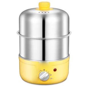 All Stainless Steel Double Layer Egg Cooker Household Boiled Egg Cooker