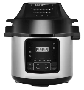 All-in-1 Pressure Cooker and Air Fryer With Dual Lid, Slow Cooker and More, Digital Touch Display, 6L Capacity
