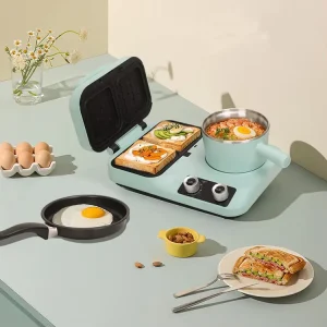 All in One 3 in 1 Fabricante De Desayuno Multi Function Automatic Electric Breakfast Waffle Maker