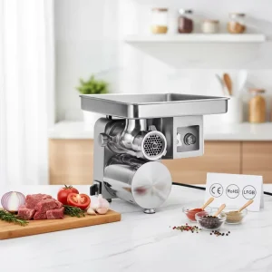 All in One Meat Grinder and Slicer Machine High Output 200kg/h for Beef Pork Chicken Vegetables Stainless Steel