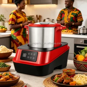 All purpose Multi function Swallow Maker 6L Capacity Non Stick Bowl Food Processor Stainless Steel Blades African Food Mixer