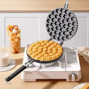 Aluminum Alloy 19 37 Plum Blossom Roasting Pan Waffle Cake Maker No Coating Reusable for Gas Stove Induction Cooker