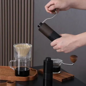 Aluminum Alloy Body Stainless Steel Burr Espresso Small Hand Mill Portable Manual Coffee Grinder