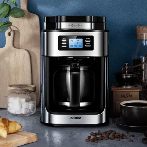 American Grinding Machine Automatic All-in-One Drip Coffee Maker with Grinder for Americano Coffee Maker