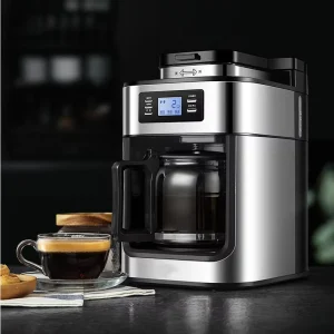 American Style Digital Smart Automatic Filter Drip Coffee Maker Machine With Grinder