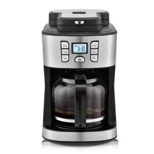American style Electric Programmable Stainless Steel 12 Cup Home Use Automatic Drip Coffee Machine Bean Grinder Insulation