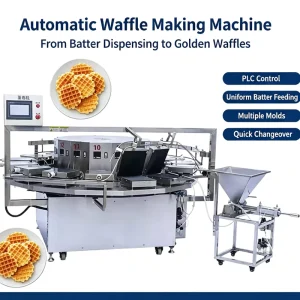 Anti Corrosion Water Resistant Whole Machine Suitable for Humid Food Workshop Environment Waffle Production Line