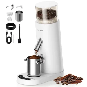 Anti Static Burr Coffee Grinder SUS420 Steel 60 Grind Settings Rechargeable Bean Grinder for Espresso Home Café Office