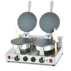 Antique Electric Commercial Fast Food Equipment Waffle Cone Baker Maker Machine for Ice Cream Takoyaki Other Treats