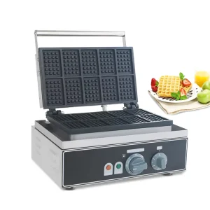 Asia Waffle Maker Machine 10 Grids Heavy Duty Stainless Steel Industrial Belgian New Condition Available for Sale