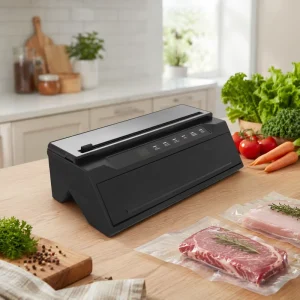 Auto Lid Open Moist Plus Seal Roller Space Food Prepare 80Kpa Family Vacuum Food Sealer