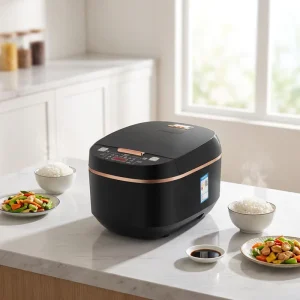 Auto Multi Function 5L Non-Stick Coating Household Rice Cooker Digital Timer Control Multi-Purpose Paddle