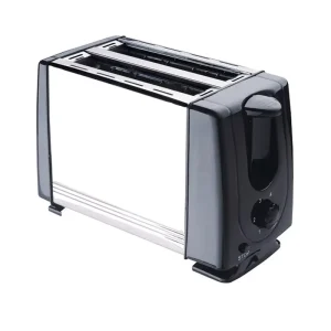 Automatic 2-Slice Mini Electric Stainless Steel Bread Sandwich Toaster Maker with Digital Timer for Home Use