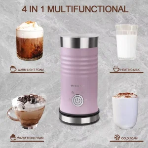 Automatic 4 Modes 500W Stainless Steel Electric Milk Frother Foam Maker for Cappuccino Coffee Household Use