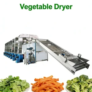 Automatic 500kg H Fresh Fruits Vegetables Chips Washing Slicing Multi Layer Hot Air Drying Machine Line for Food Plant