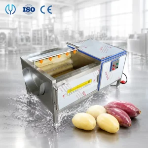 Automatic 800 1000type Potato Washing Peeling Machine Heavy duty Brush Roller Peeler High efficiency Cassava Peeling Washer