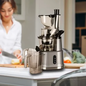 Automatic Big Mouth Juicer Machine Low Speed High Yieds Rate Orange Masticating Slow Juicer Extractor Machine