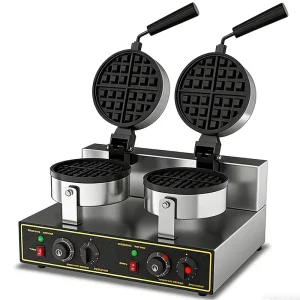 Automatic Bubble Waffle Machine with Hong Kong Style 3 in 1 Belgian Waffle and Egg Puff Baker 220V