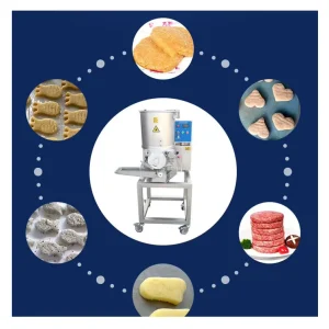 Automatic Burger Patty Forming Machine Commercial Meat Patty Making Equipment Interchangeable Mold