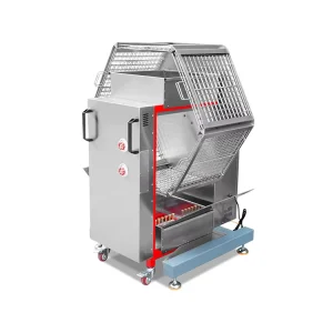 Automatic Commercial Charcoal 24 PCS Chicken Rotisseries Machine Can Add LPG