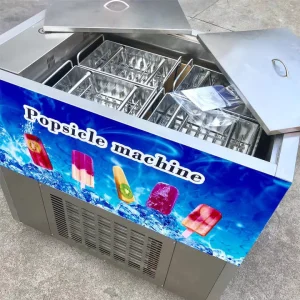 Automatic Commercial Stainless Steel High Efficiency Popsicle & Ice Cream Mold Maker with 2 Molds