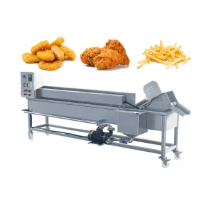 Automatic Conveyor Belt Frying Machine Continuous LPG Gas Fryer Potato Chips Deep Fryer Chicken Nugget Donut Frying Machine