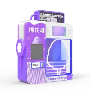 Automatic Cotton Candy Robot Vending Machine Marshmallow With Digital Screen Factory