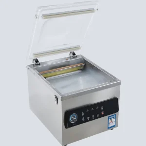 Automatic Desktop Small Food Vacuum Sealer Machine for Fish Meat Rice Bean Commercial Use Pouch Paper Foil Packaging Chemical