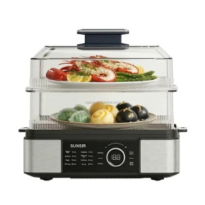 Automatic Digital 1500W 1-3 Layer Stainless Steel BPA-Free Plastic Tabletop Electric Milk Steamer Frother 12