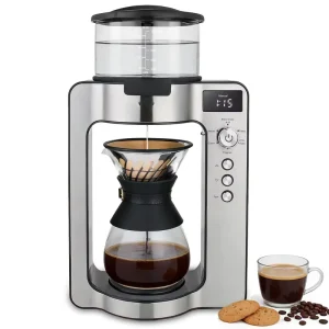 Automatic Drip Coffee Maker for Coffee Enthusiasts Pour Over Coffee Brewer with Programmable Timer Hand Drip Simulation