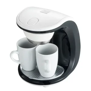 Automatic Dual Cup Coffee Brewer All in 1 Small Drip Coffee Maker for Home Office Hotel Middle East American Coffee Making