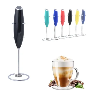 Automatic Eco Friendly Classic Design Portable Electric Milk Frother with Stand Stainless Steel Tea Tool Home Kitchen