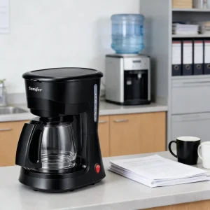 Automatic Electric Drip Coffee Makers with Glass Kettle Drip proof Small Portable Drip Coffee Machine for Home and Office Use