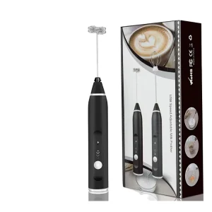 Automatic Electric Household Coffee Frother and Whisk Housing Battery and Stainless Steel USB Power Source