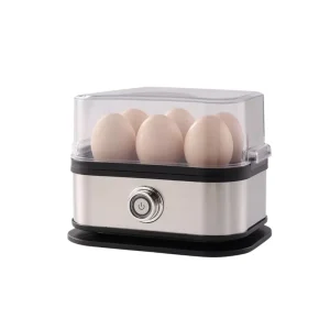 Automatic Electric Kitchen Egg Steamer Cooker Auto Shut-Off Boiling Cooking Plastic Housing 200W 1-6 Eggs Capacity for Household