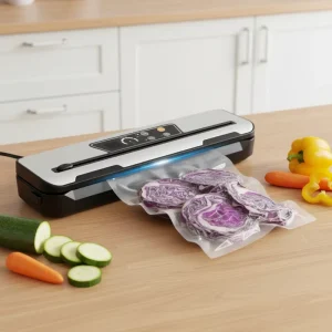 Automatic Electric Stainless Steel Home Use Food Storage Vacuum Sealer with Compact Design