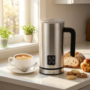 Automatic Electric Stainless Steel Milk Frother Steamer for Cold and Hot Frothing