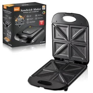 Automatic European Gauge Double Sided Non Stick Stainless Steel Multi Function Bread Waffle Sandwich Maker Electric Home Use