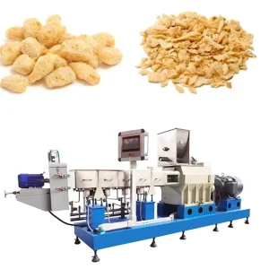 Automatic Extruded Soya Chunk Machine Soybean Soy Meat Extrusion Making Machine