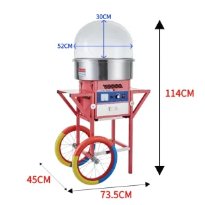 Automatic Fairy Coin Operated Marshmallow Machine Green Cotton Candy Floss Making Vending Machine