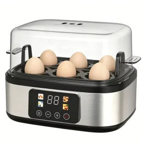Automatic Fast Boiled Egg Cooker Smart Stainless Steel Household Egg Boiler Electric Double Layer Eierkocher