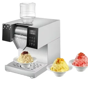 Automatic Flake Ice Shaver Manufacturing Korean Bingsu Ice Milk Snow Shaving Machine