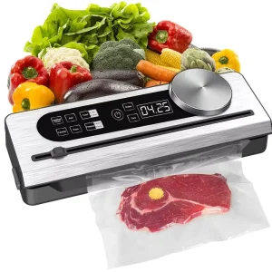 Automatic Food Saver Vacuum Sealer With Digital Kitchen Scale for Food Preservation Packing Storage Household