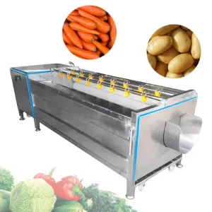 Automatic Fruit and Vegetable Brush Washing Machine Palm Date Apple Cleaning Ginger Peeler Potato Washer