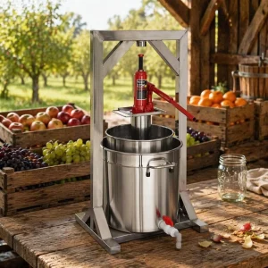 Automatic Grape Press Commercial Stainless Steel Fruit Crusher Home Juicer Wine Lees Filter Juice Pulp Separator Vegetable
