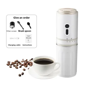 Automatic Grind and Brew Pour Over Coffee Machine Built In Burr Grinder Drip Coffee Maker for Coffee Beans Kitchen