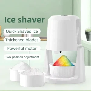 Automatic Ice Shavers Small Household Electric Ice Shaved Machine Two Speed Adjustable Ice Shaving Machine 220/110V Ice Crusher