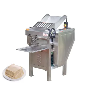 Automatic Industrial Dough Sheeter Machine Electric Dough Roller Stainless Steel Noodle Press Pizza Pastry Tortilla Pasta Maker